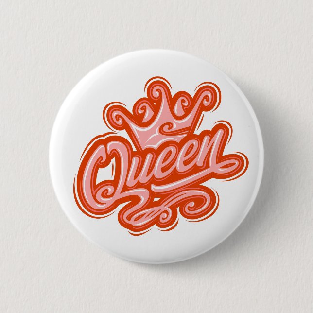 Drottning med Krona, typografi Knapp (Framsida)