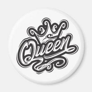 Drottning med Krona, typografi Magnet