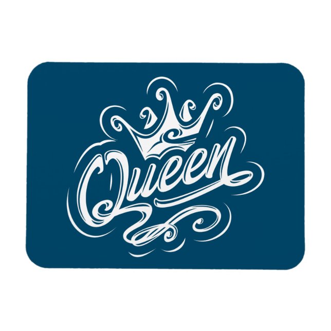Drottning med Krona, typografi Magnet (Horisontell)