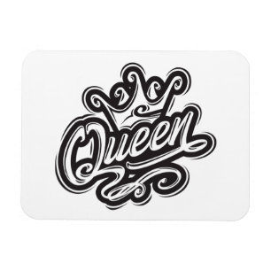 Drottning med Krona, typografi Magnet