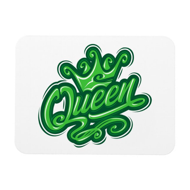 Drottning med Krona, typografi Magnet (Horisontell)