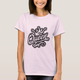 Drottning med Krona, typografi T Shirt