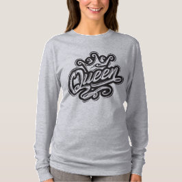 Drottning med Krona, typografi T Shirt