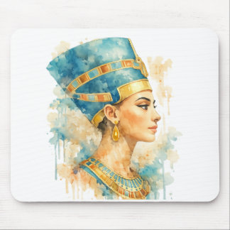 Drottning Nefertiti akvarell Forntida egyptisk kon Musmatta
