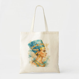 Drottning Nefertiti Akvarell Forntida Egyptisk Kon Tygkasse