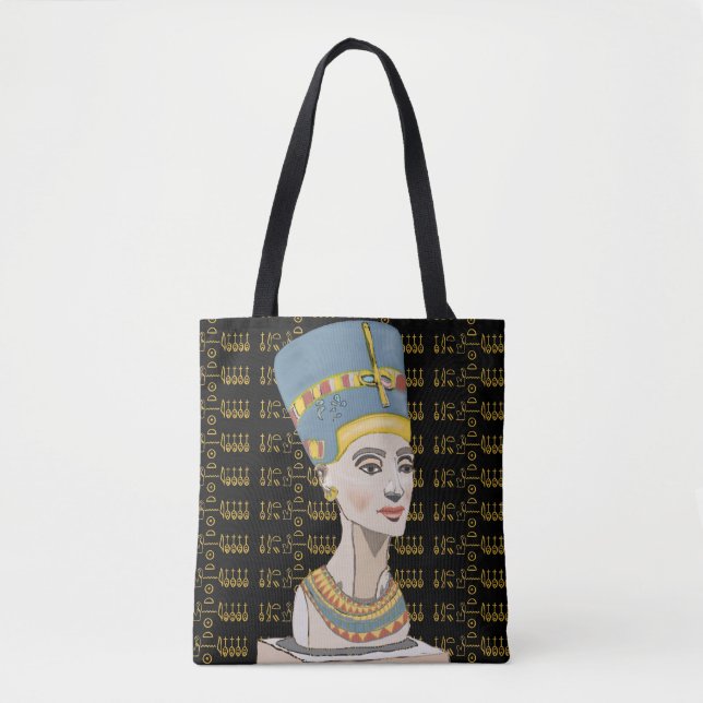 Drottning Nefertiti med cartouchen Tygkasse (Framsida)