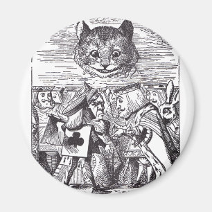 Drottning och Cheshire katt Magnet