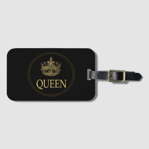 Drottning och Krona Emblem Luggage Tag Bagagebricka