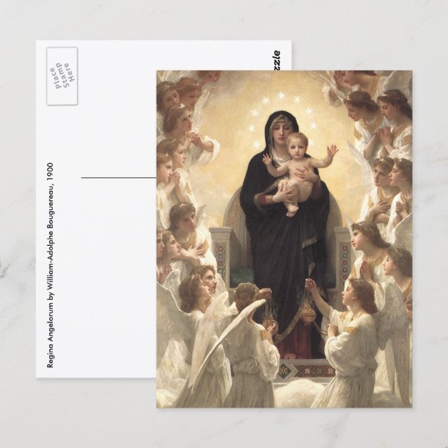 Drottning över änglarna Regina Angelorum av Bougue Vykort (Fram/baksida)
