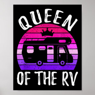 Drottning över husvagnscamping och road trip poster