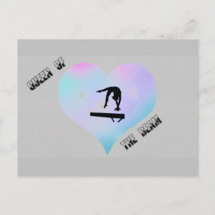 Drottning på bom Gymnastik Postkort Vykort