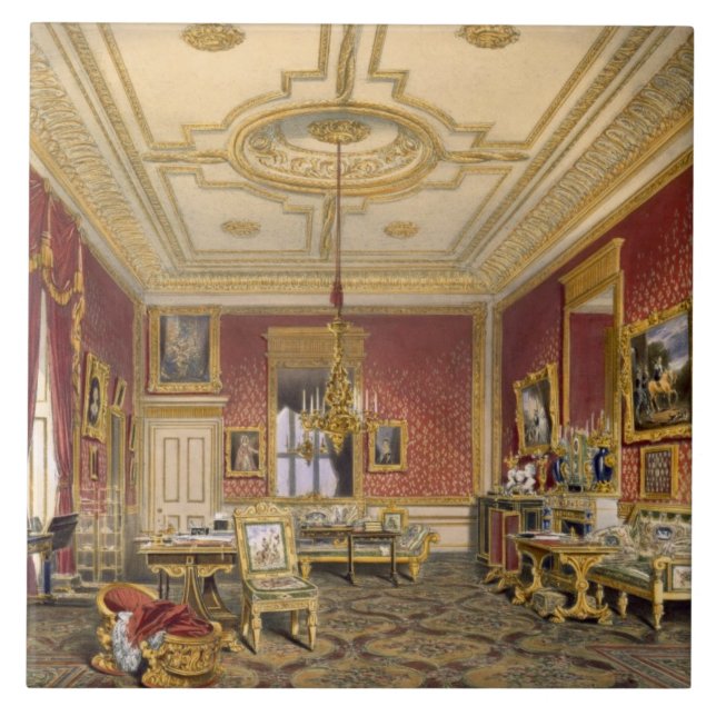 Drottning privata vardagsrum, Windsor slott, Kakelplatta (Framsidan)