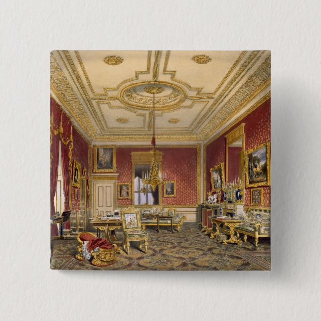 Drottning privata vardagsrum, Windsor slott, Knapp (Framsida)