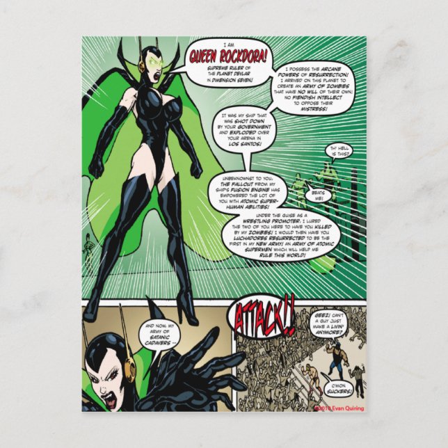 Drottning Rockdora vykort (Framsida)