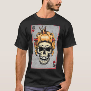 Drottning Skull och Kung - 22-kortshårdar Flush Co T Shirt