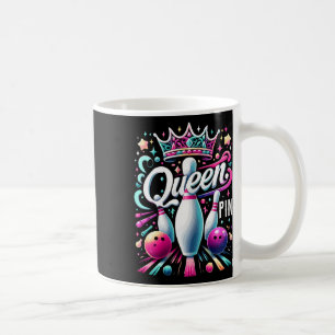 Drottning stift skjorta bowlare bowling liga för b kaffemugg