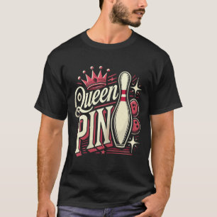 Drottning stift skjorta bowlare bowling liga för b t shirt