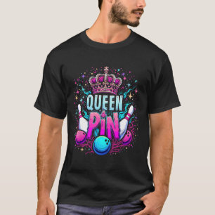 Drottning stift skjorta bowlare bowling liga för b t shirt