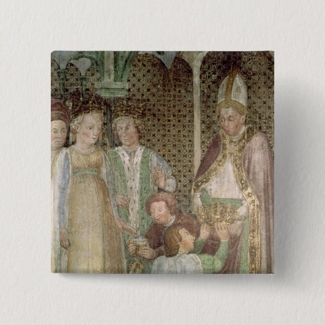 Drottning Theodolinda och Pope Gregory underbaren Knapp (Framsida)