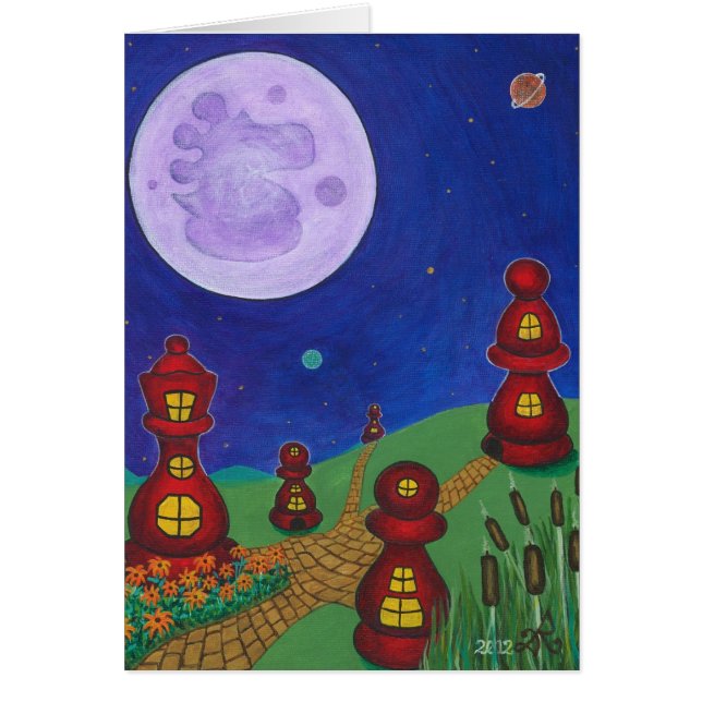 DROTTNING TOWN HÄLSNINGSKORT (Framsidan)