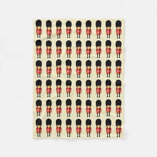 Drottning vakt tjäna som soldat tecknaden fleecefilt (Framsidan)