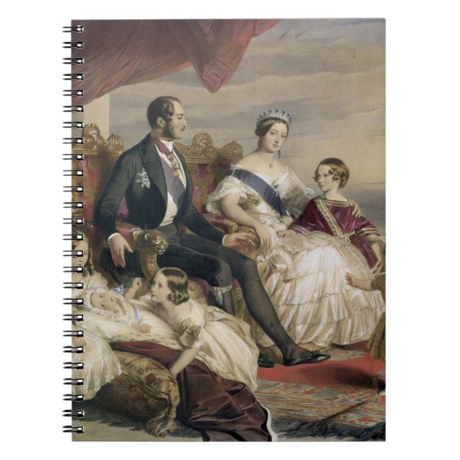 Drottning Victoria (1819-1901) och Prince Albert Anteckningsbok Med Spiral (Framsidan)