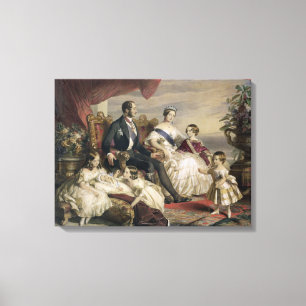 Drottning Victoria (1819-1901) och Prince Albert Canvastryck