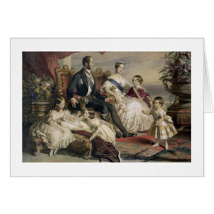 Drottning Victoria (1819-1901) och Prince Albert Hälsningskort