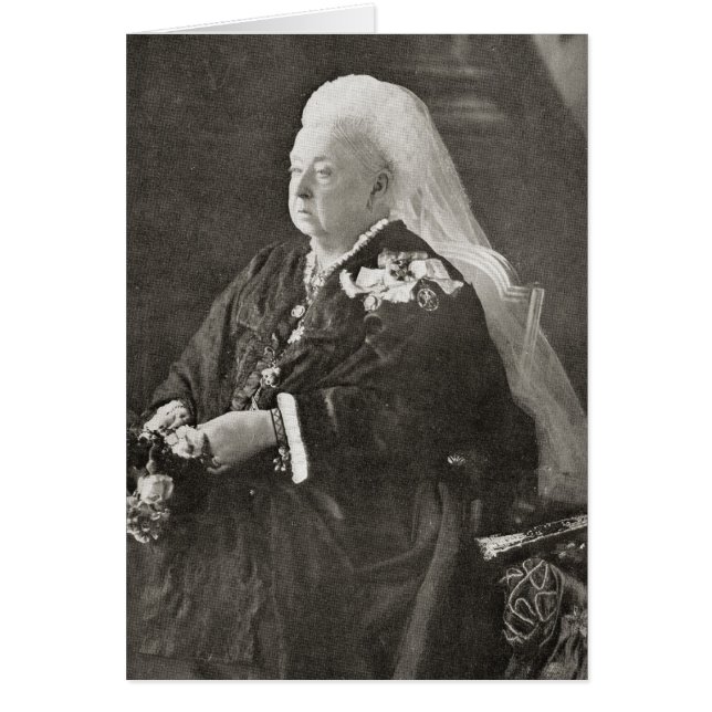 Drottning Victoria c.1899 Hälsningskort (Framsidan)