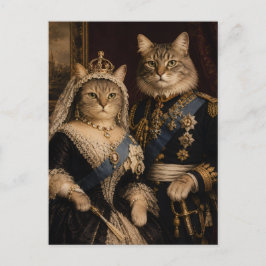 Drottning Victoria och prins Alberts kattporträtt Vykort