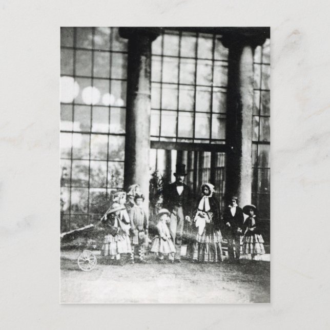 Drottning Victoria & Prince Albert med deras Vykort (Framsida)