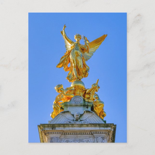 Drottning Victorias minnesmärke, London Storbritan Vykort (Framsida)