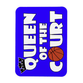 Drottning vid Basketbolldomstolen Anpassningsbar F Magnet