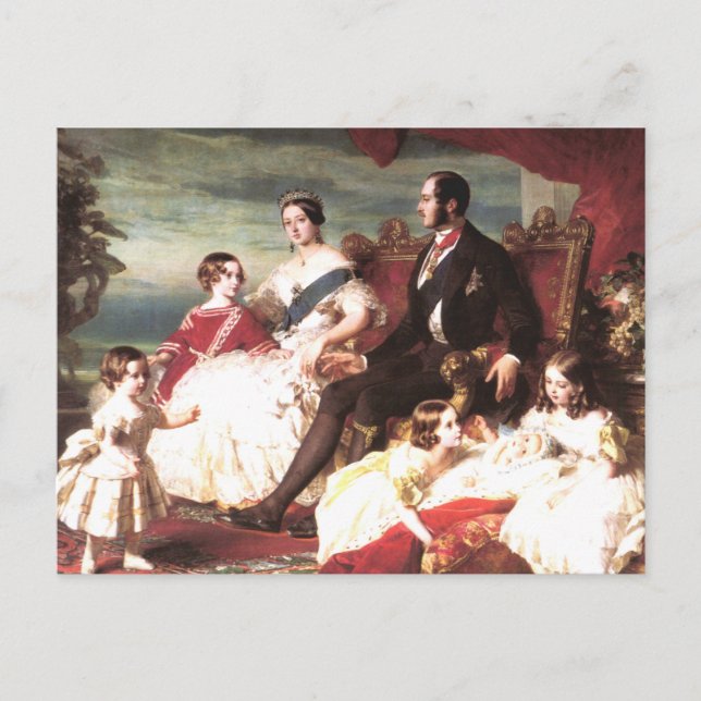 Drottning Viktoria och prins Albert Vykort (Framsida)