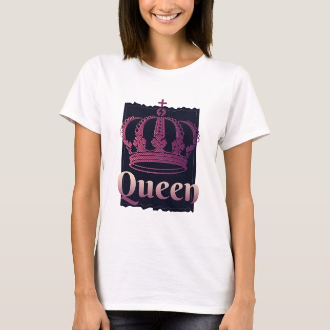 Drottning Women Krona Girls Queens Birthday Gift T Shirt (Framsida)