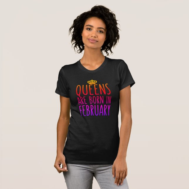 Drottningar är bördiga Februari T Shirt (Hel framsida)