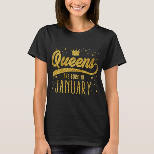 Drottningar är bördiga Januari T Shirt (Framsida)