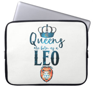 Drottningar föds som en LEO Zodiac-tecken Juli Aug Laptop Fodral