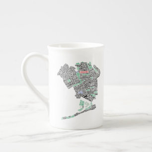 Drottningar mugg för konst för NYC-typografikart Benporslin Mugg