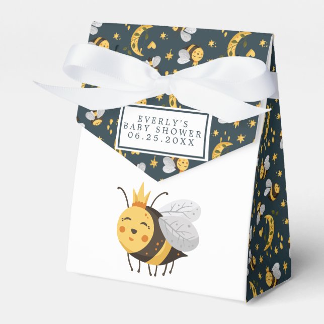 Drottningbi Honey Bee Söt Baby Shower Presentaskar (Framsidan Sidan)