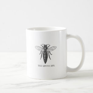 Drottningbi Insekt Antik Illustration Kaffemugg