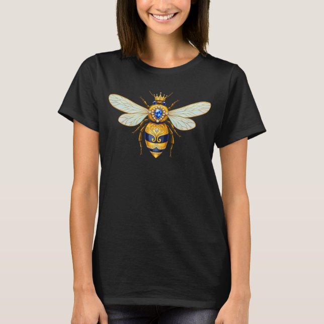 Drottningbin Med Krona T Shirt (Framsida)