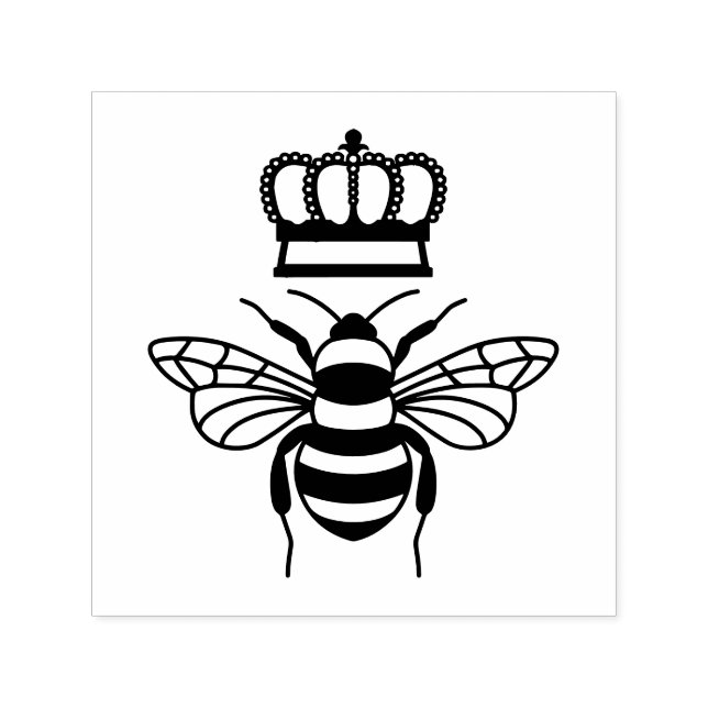 Drottningbin Med Kronbild Endast Självfärgande Stämpel (Design)