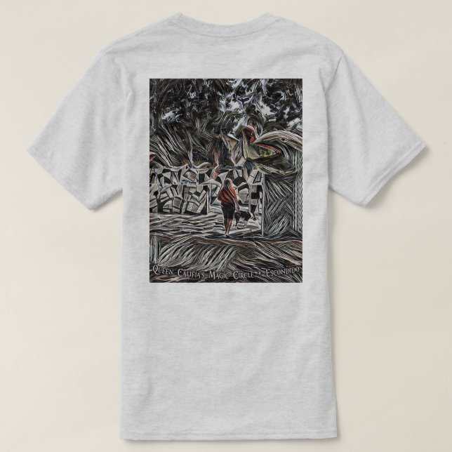 DrottningCalifias magi cirklar T-tröja T Shirt (Design baksida)