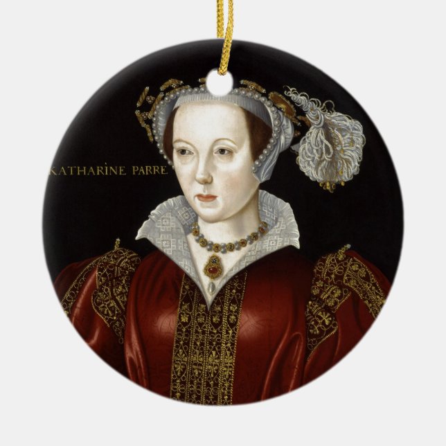DrottningCatherine Parr Julgransprydnad Keramik (Framsidan)