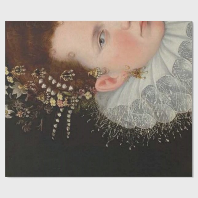 DrottningDecoupage affisch Presentpapper (Platt)