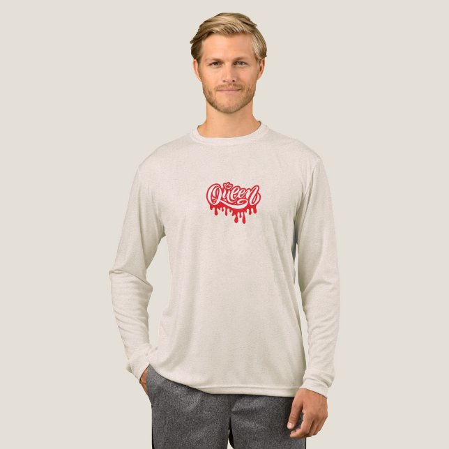 Drottningdesign – Elegant kunglig kron-typografi f T Shirt (Hel framsida)