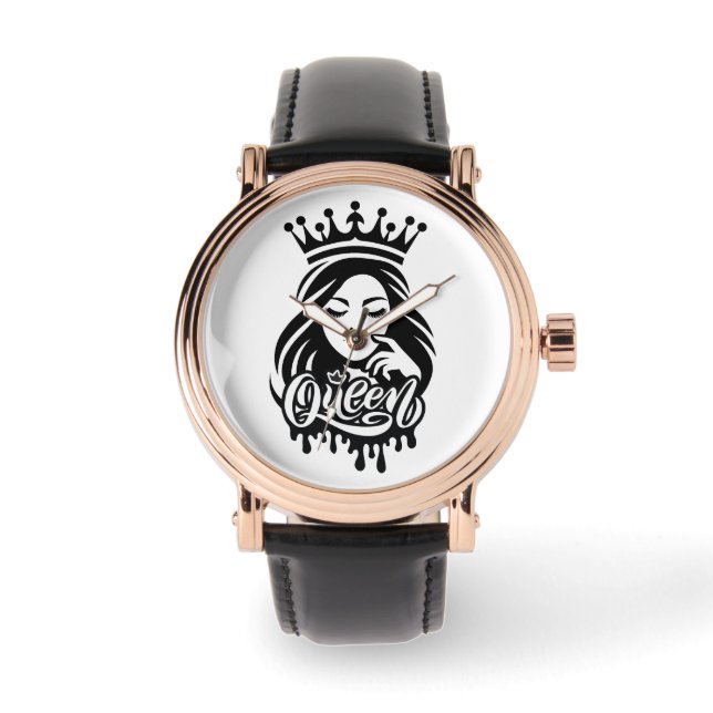 Drottningdesign – Elegant kunglig krona Armbandsur (Framsida)