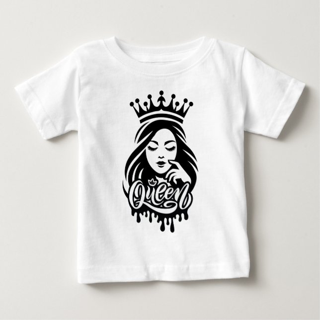 Drottningdesign – Elegant kunglig krona T Shirt (Framsida)
