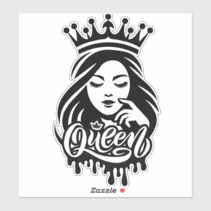 Drottningdesign – Elegant Royal Crown Klistermärken